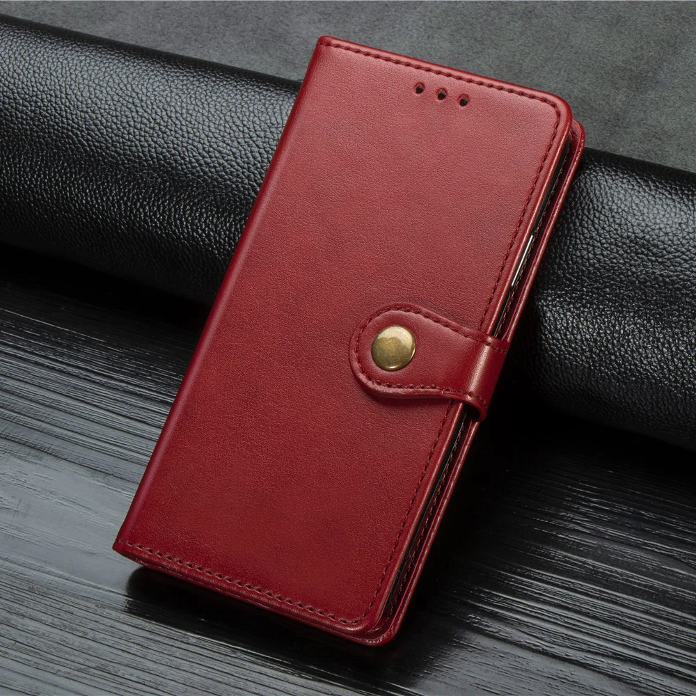 Роскошный кожаный чехол-кошелек для Xiaomi mi A3 Lite CC9 CC9E 9T Pro Red mi K20 Pro 5 Plus 6 6A 7 Pro Note 4 4X5 7 Pro откидная крышка - Цвет: Red