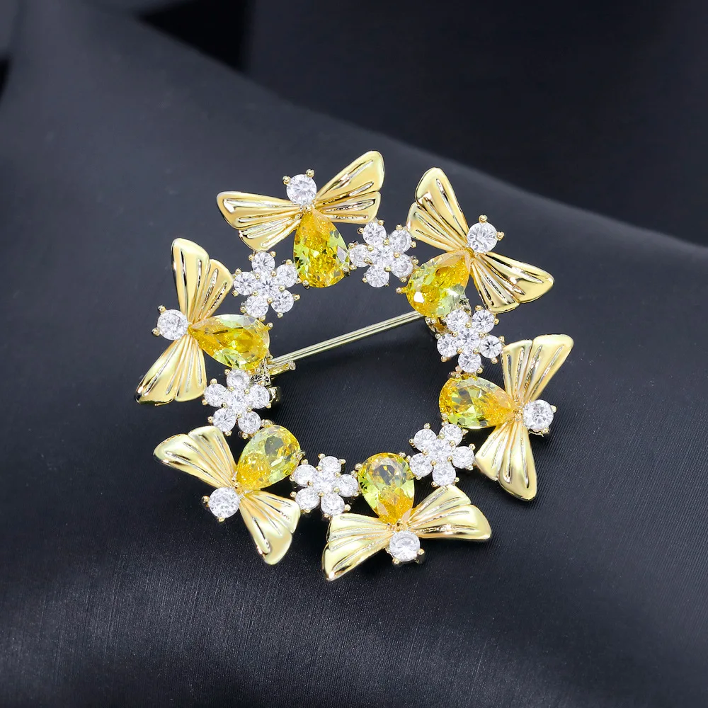 Роскошная стразы искусственная прозрачная брошь в виде насекомых Свадебный