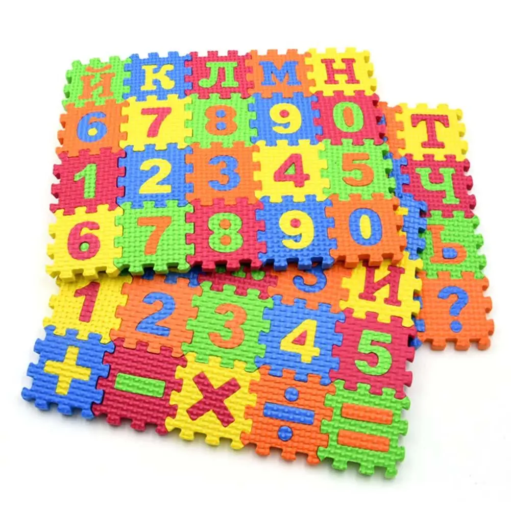 

60Pcs/Set Russian Alphabet Carpet Baby Kids Education Toy Preschool Learning Mat