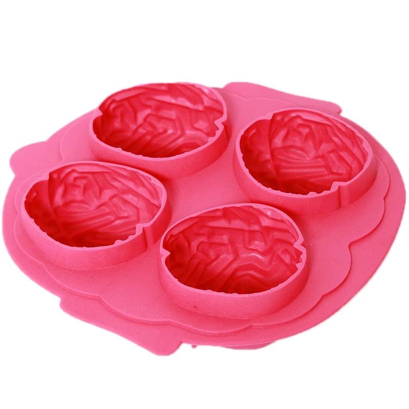 DIY мозга Форма льда замораживание куб силиконовая Капа создатель прессформы