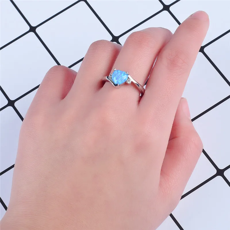 В винтажном стиле Женские синие белые опаловые ювелирные изделия лакомство