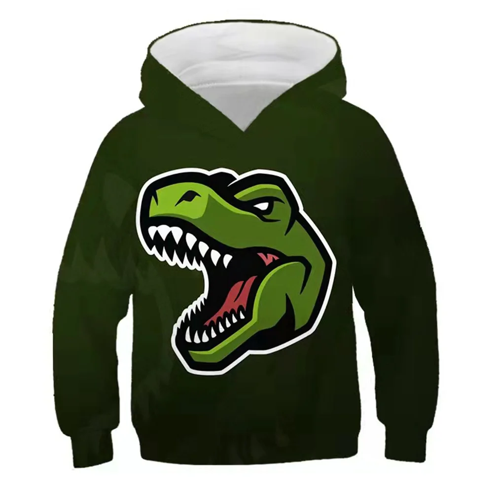 

2021 Sweatshirt Dinosaur Hoodie Cool Fashion 3D Printing Hoodie Boy Girl Animal Pullover Hoodie Sweatshirt