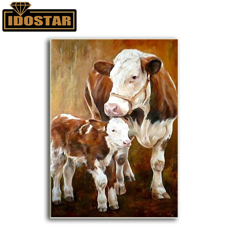 5D алмазная живопись сделай сам корова животное бык полностью квадратная круглая