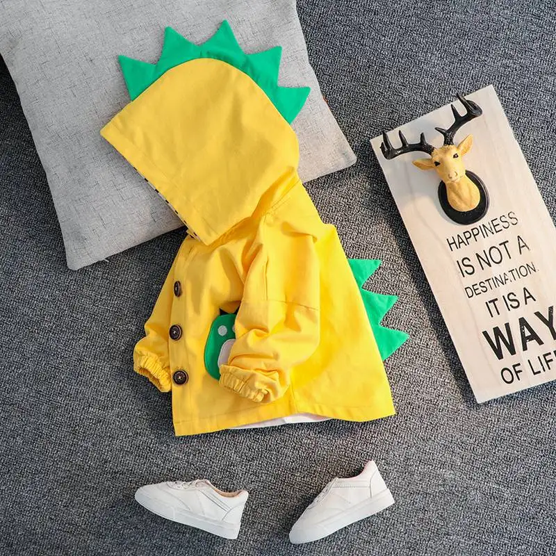 2019 осенний плащ для девочек детская верхняя одежда с капюшоном и рисунком