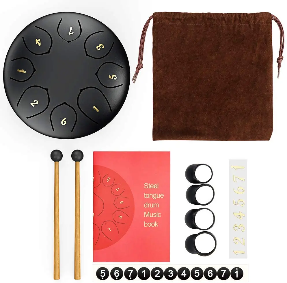глюкофон барабан Стальной для языка 8 нот 6 дюймов металлический ручной набор