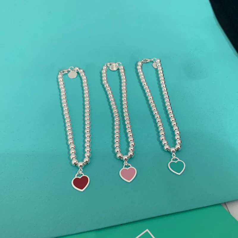 

Женский браслет-подвеска TF в форме сердца, из серебра 925 пробы, высокое качество, 1:1, Женские Ювелирные изделия, бесплатная доставка