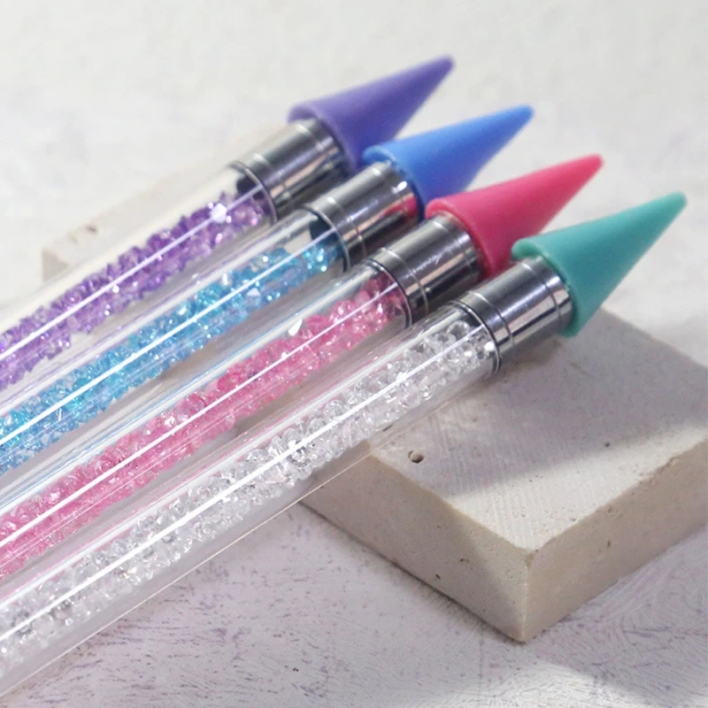 Двухсторонняя ручка для рисования точек на ногтях кристалл бисера гвоздики со