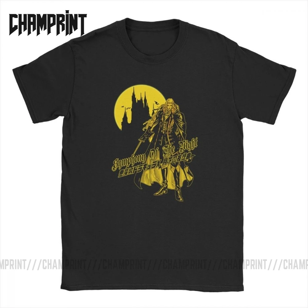 Футболка для мужчин вампиры ужасы охота 70s 80s видео игра аниме юмор хлопковые