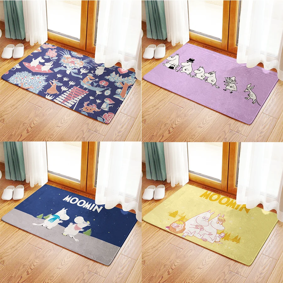 Moomin, коврики для ванной, ковер, маленький мой коврик для ванной, скользкий двойной напольный коврик, короткий пушистый, для ванной комнаты, Нескользящая лента, Alfombra De Bano