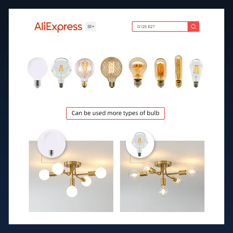 $53.90 Nordic Modern Restaurant Ceiling Lamp Copper Design Bedroom Living Room Creative Light Kitchen Ceiling Light Home Decor Fixture