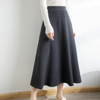 2021 women winter 100 cashmere skirt knitted high quality long female warm