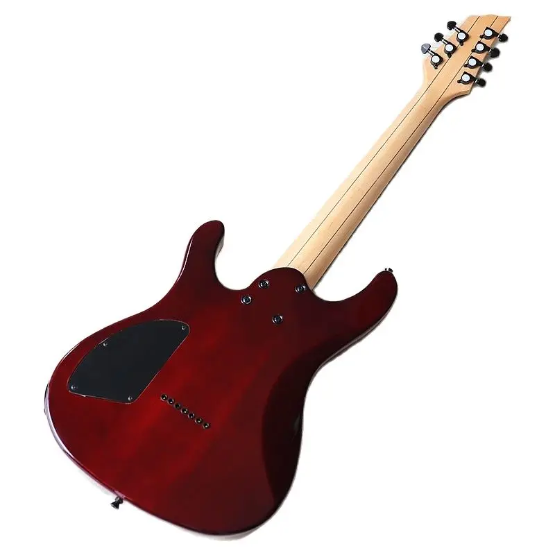 hochglanz 39 zoll elektrische gitarre 7 string karte holz top mit korea made pickup 1 stücke kanada ahorn holz neck free global shipping