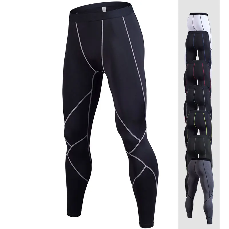 Колготки для бега мужские спортивные леггинсы компрессионные штаны баскетбола