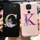 Чехол для Xiaomi Redmi Note 9, мягкий силиконовый чехол из ТПУ с цветочными буквами для Xiaomi Redmi Note 9, Note 9, чехлы для телефонов 6,53 дюйма