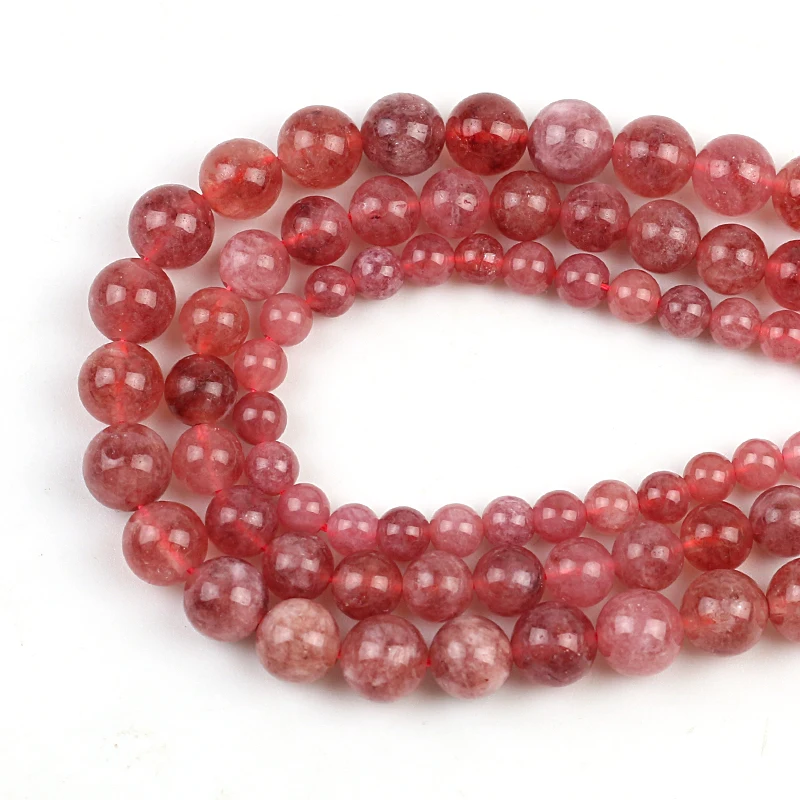 Бусины из натурального камня в виде клубники ангела нефрита круглые бусины