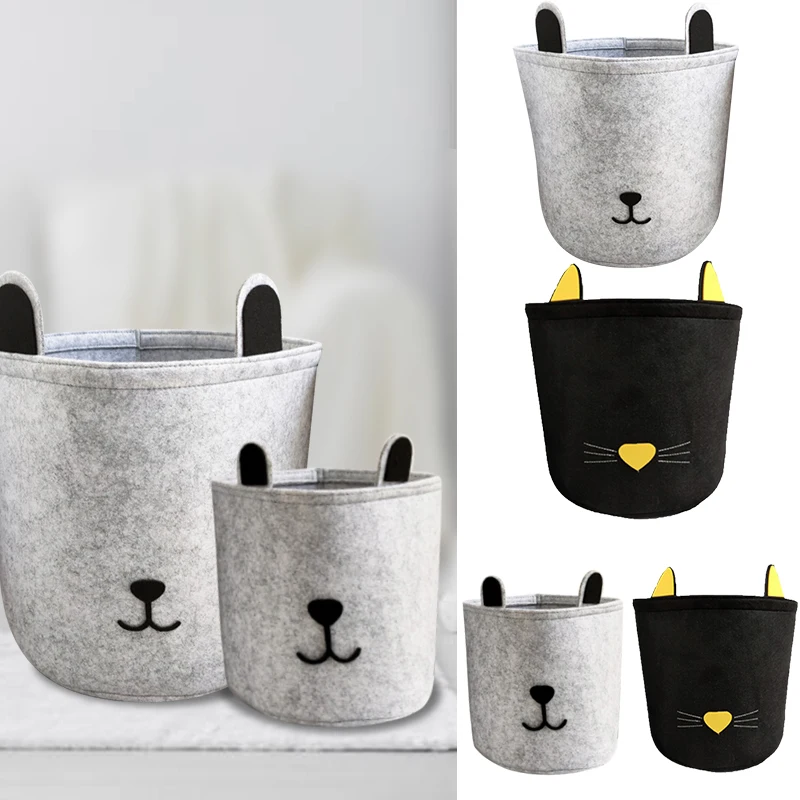 Корзина для белья корзина грязной одежды мультяшная круглая хранения и игрушек