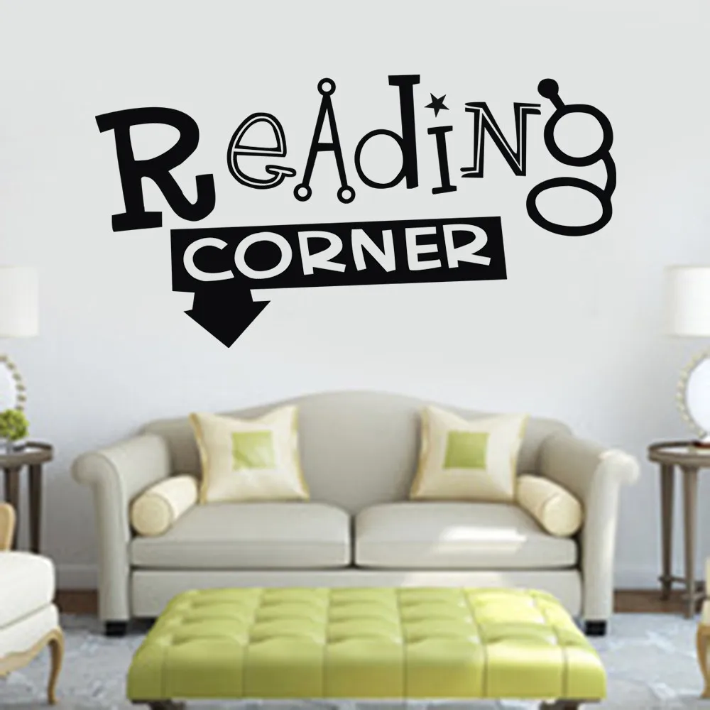 Читая угловая Настенная Наклейка Съемная художественная виниловая Фреска