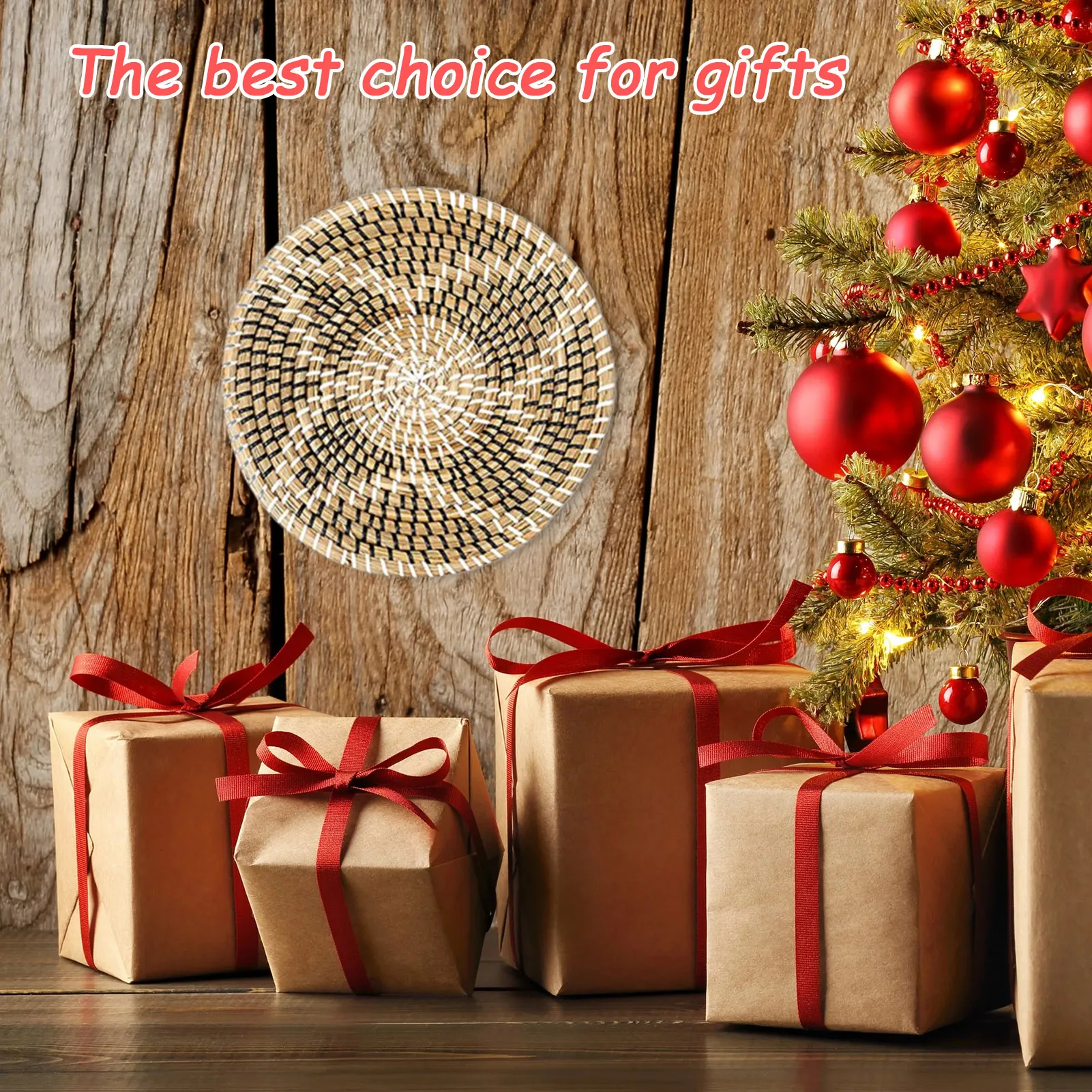 Плетеная настенная корзина Декор подвески плетеные Плоские Корзины из морских