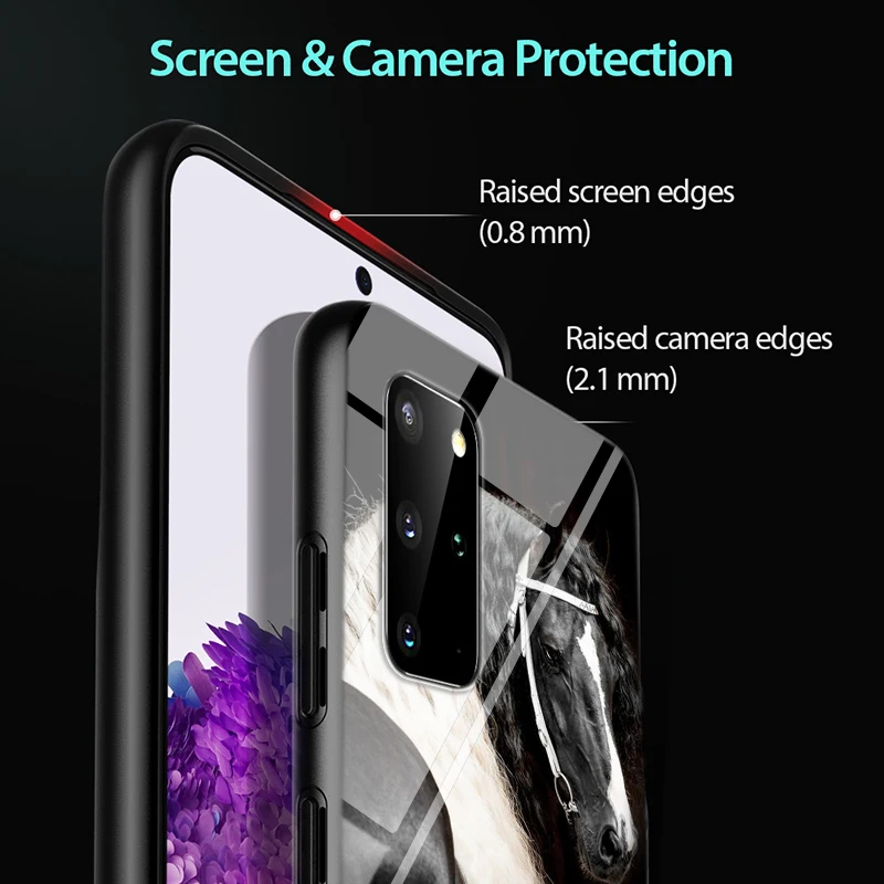 

Great Horses Running for Samsung S20 Ultra Plus A91 A81 A71 A51 UW A41 A42 A31 A21 A21S A11 5G Bright Black Phone Case