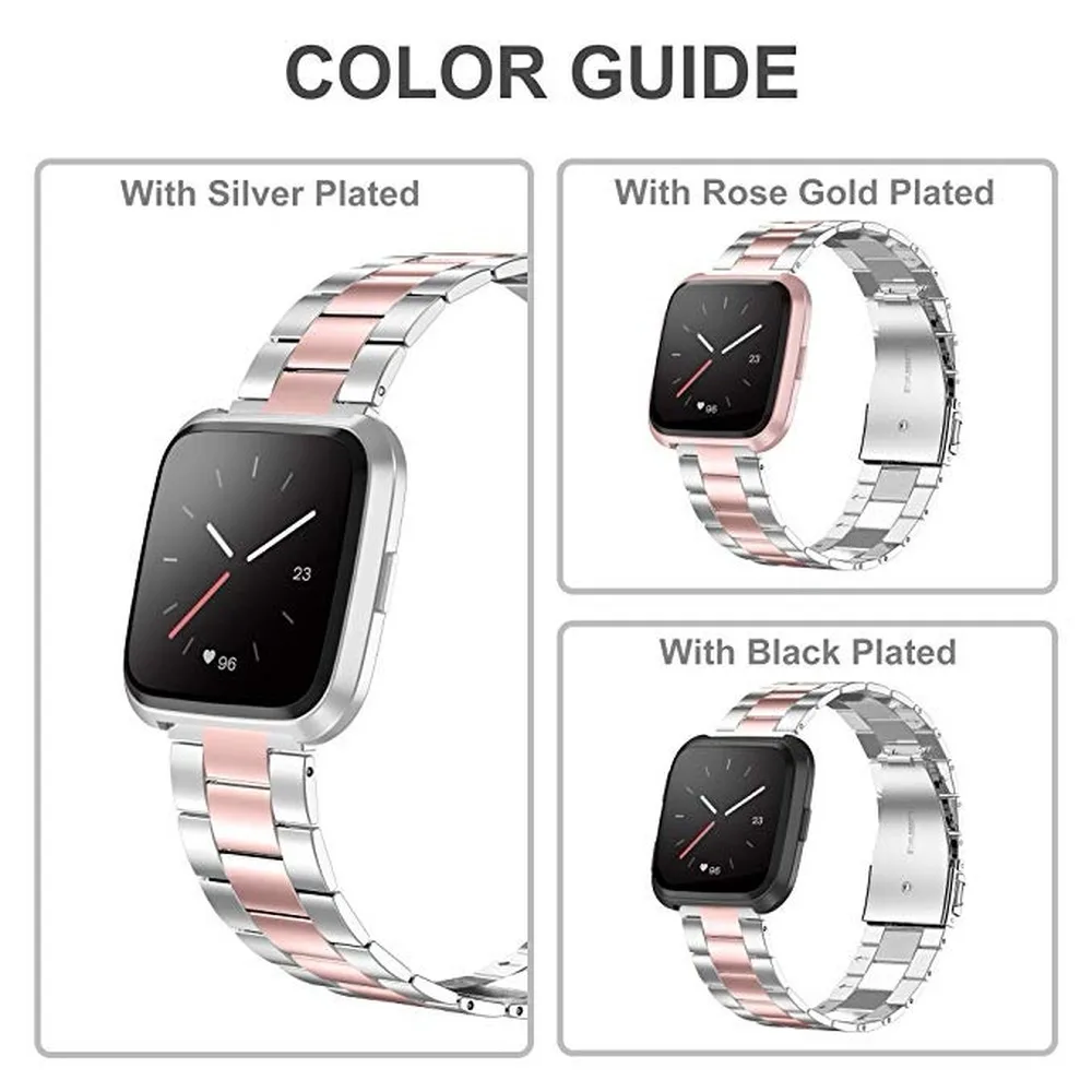 Ремешок для часов из нержавеющей стали Fitbit Versa/VERSA 2 сменный металлический браслет