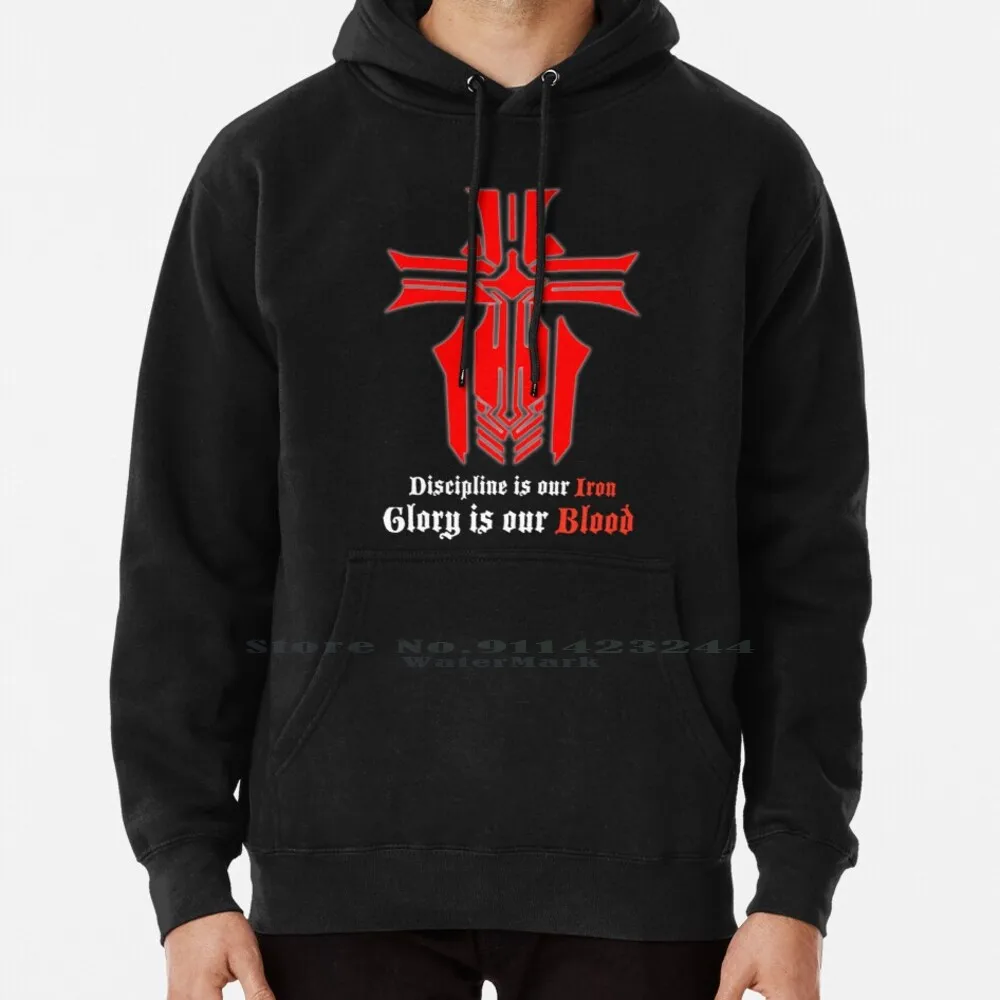 

Azur Lane-Iron Blood Logo With Slogan Black Hoodie Sweater 6xl Cotton Azur Lane Iron Blood Kms German Logo Anime Videogame
