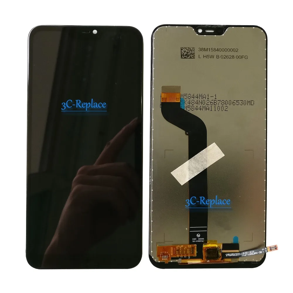 Black no Frame Черный/белый для Xiao mi redmi 6pro redmi 6 pro ЖК-экран+ сенсорная панель дигитайзер Рамка Черный для Xiaomi mi A2 lite - Цвет: Black no Frame