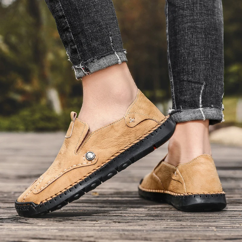

Shoes Casual Men Casual Leather Shoes Men Mens Loafers Sapato Flat Zapatos Hombre Cuero Sneaker Man Shoe Leisure Causal For