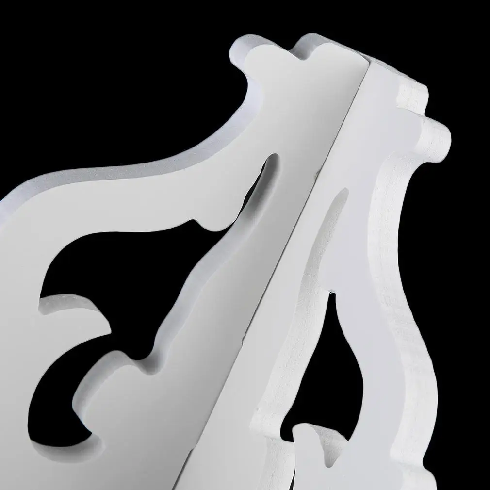 Винтажный цветочный декор белая деревянная настенная угловая полка для хранения