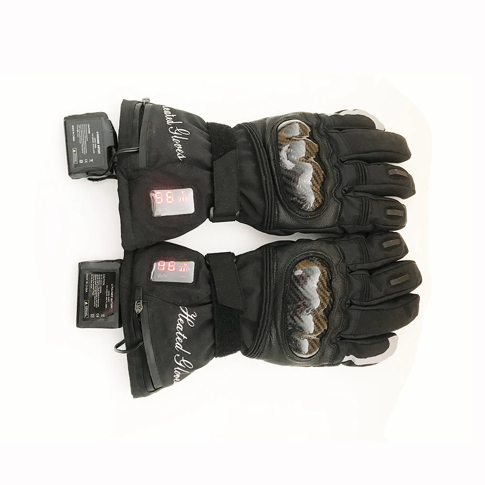 Водонепроницаемые лыжные перчатки с электроподогревом зимние теплые защитой от