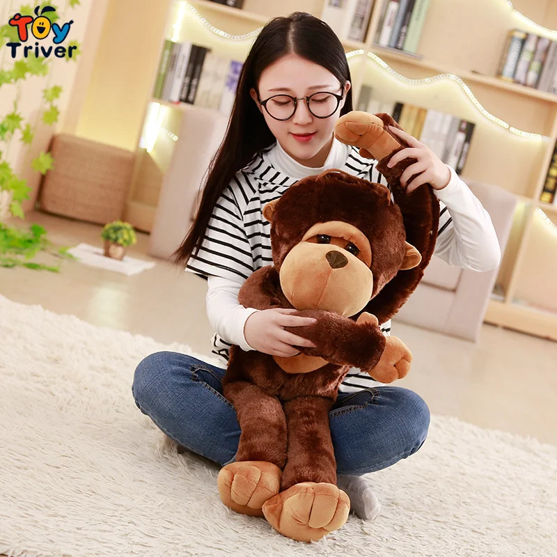 Гигантская обезьяна Гиббон орангутанг Горилла плюшевая игрушка тройник чучела