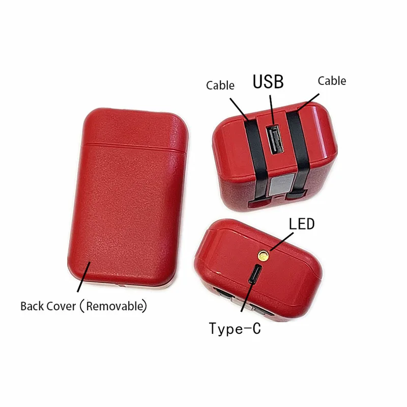 Мощность банк чехол Комплект микро Тип-C Порты USB внешнего аккумулятора 2*18650/21700