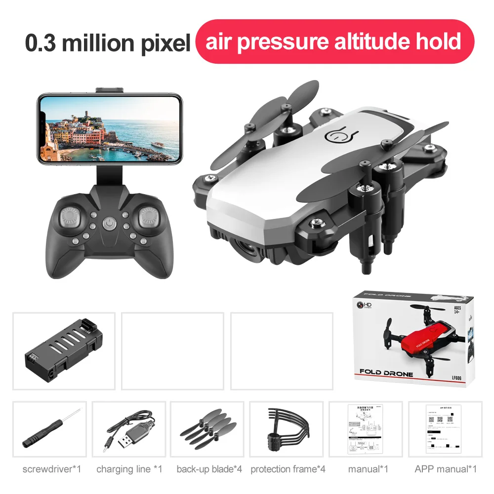 30W Wifi White EBOYU обновленный LF606S 2,4 ГГц мини складной Радиоуправляемый Дрон 4K WiFi FPV HD камера высота удержания Безголовый режим один ключ возврат RC Квадрокоптер - Цвет: 30W Wifi White
