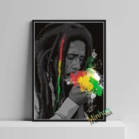 bob marley poster singer star canvas painting print wall art picture decoration for living room home decor cuadros gift