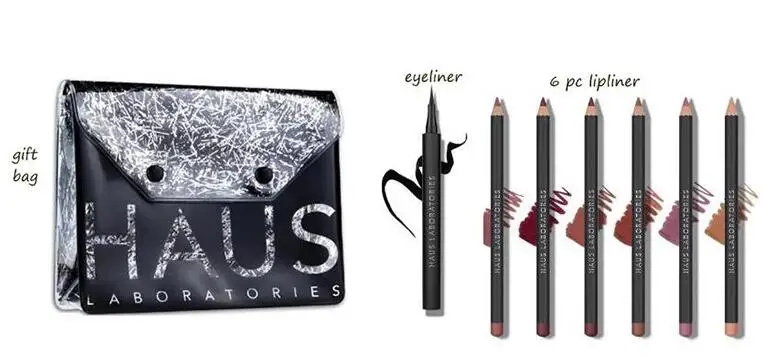lipliner set Beauty by Lady Gaga мерцающий блеск для губ Ограниченная серия Рождественский эксклюзивный LE RIOT блеск для губ HAUS LABORATORIES праздничный набор - Цвет: lipliner set