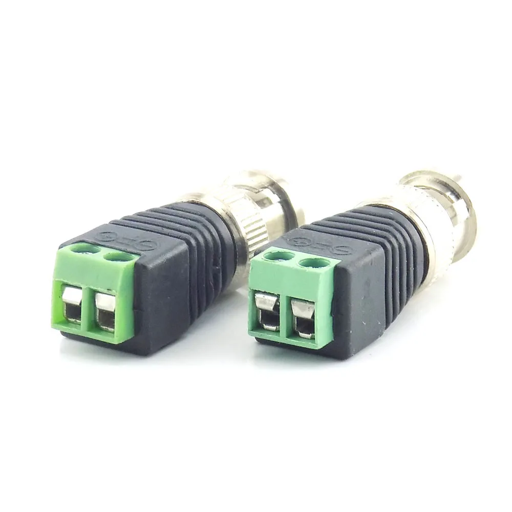 100 шт. оптовая продажа BNC DC Штекерный адаптер видео Balun Coax CAT5 для камеры