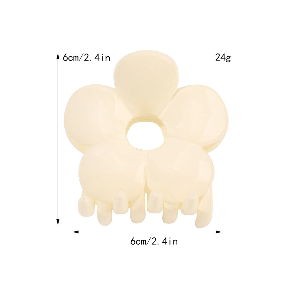 

Fashion Flower Shape Hair Claws Solid Barrettes Clips Women Girls Hairpins Shower Ponytail Holder Headwear Styling Accessorie