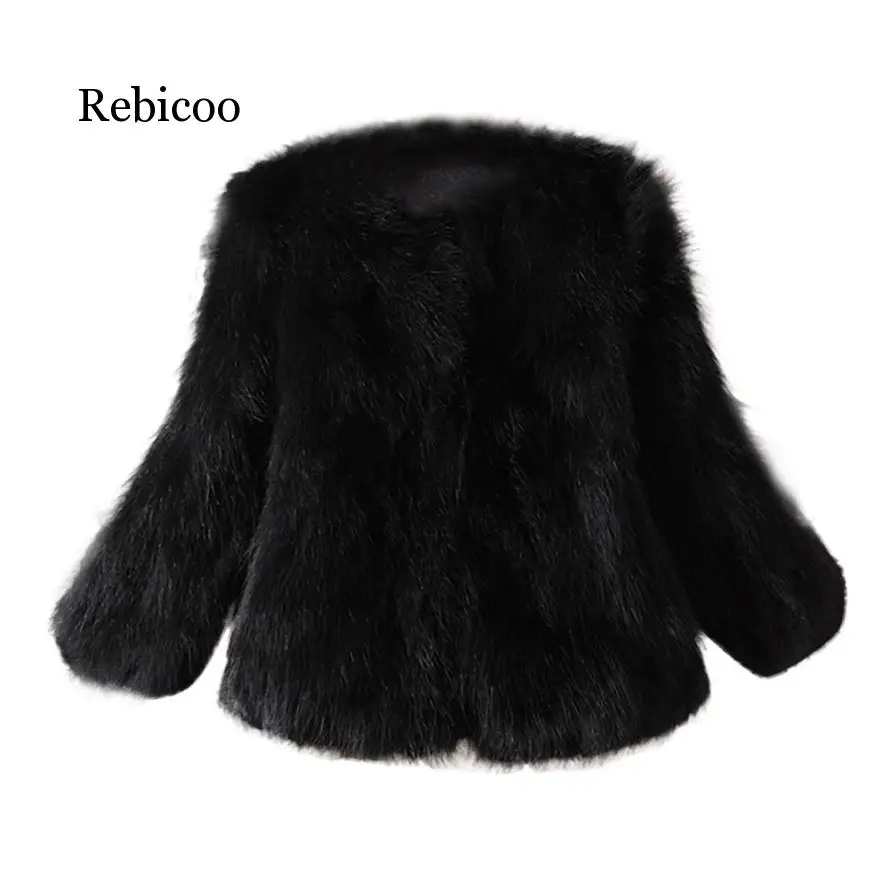 

2019 Fashion Women Faux Fur Ostrich Feather Soft Fur Coat Jacket Fluffy Winter Waistcoat Outerwear