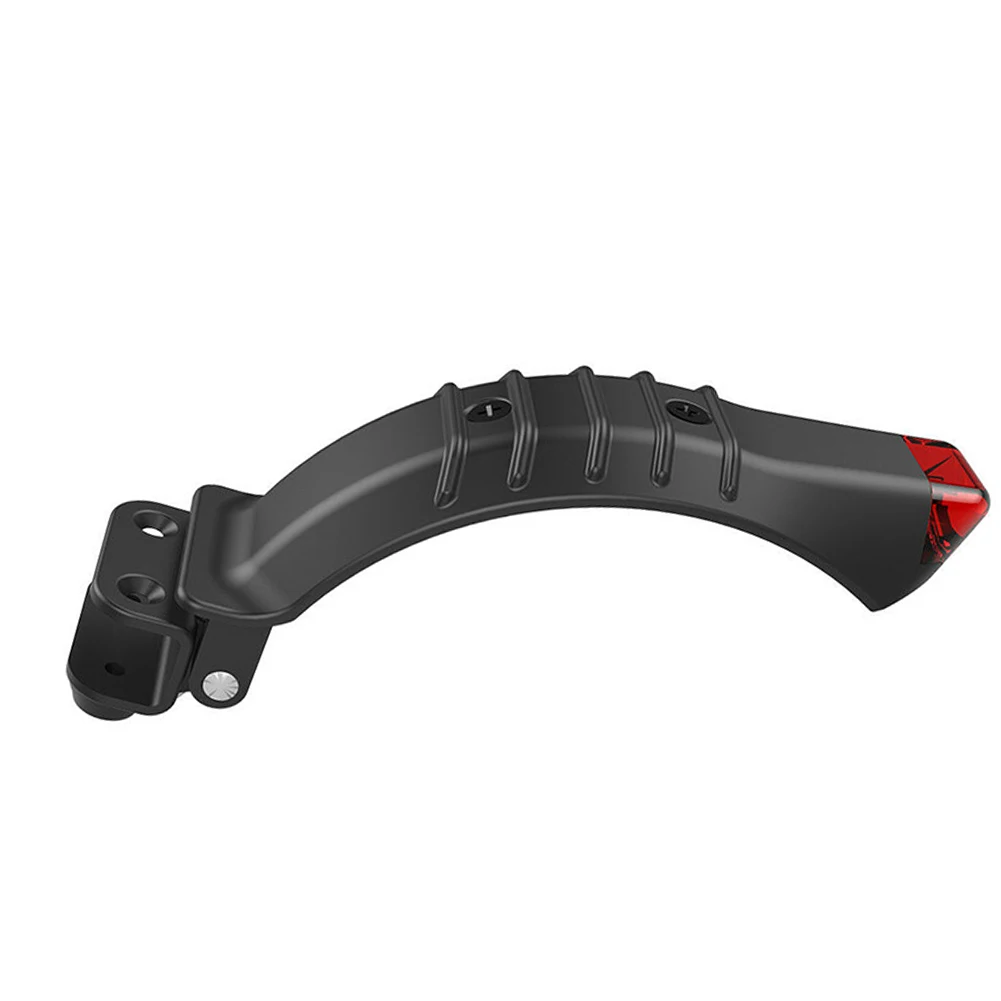 

New Black Rear Wheel Brake Fender Mudguard Frame W/ Safe Light For Electric Scooter