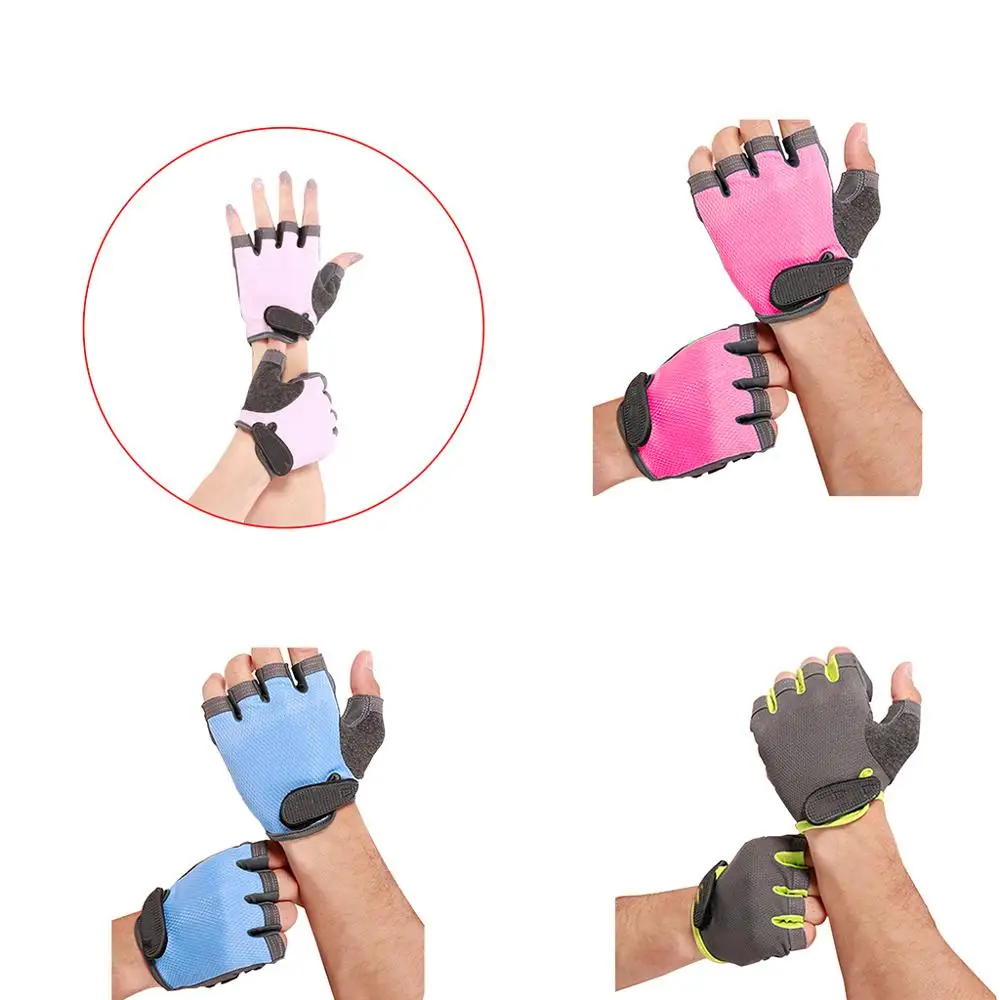 

1Pair(2Pcs) Half Finger Gloves Anti Slip Shock Absorption Pad Breathable Outdoor Sports Gloves Men Wome Unisex Braces Supports