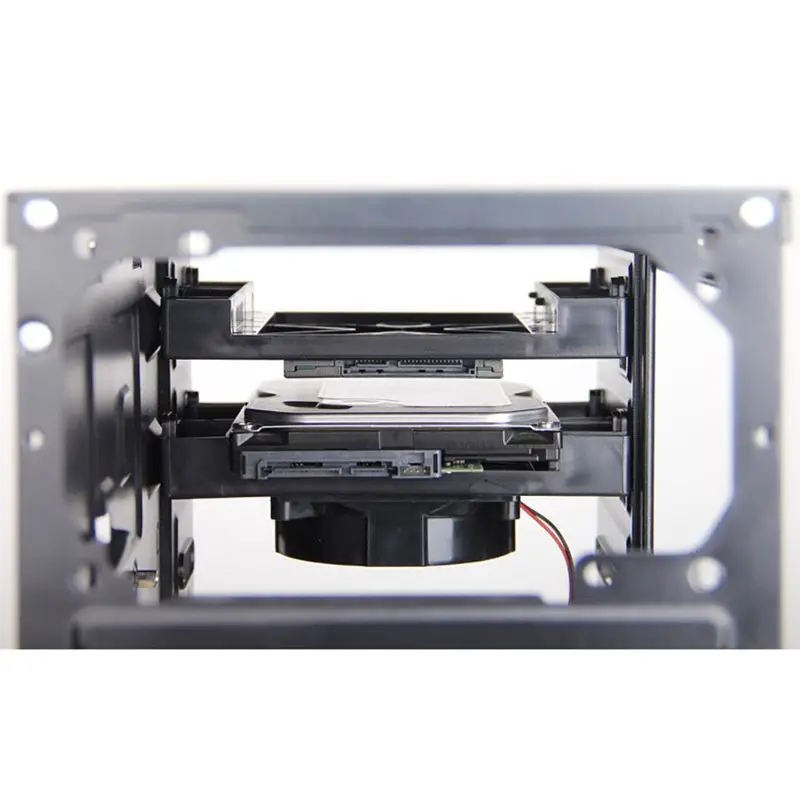 

5.25 Optical Drive Position to 3.5 Inch 2.5 Inch SSD 8CM FAN Adapter Bracket Dock Hard Drive Holder for PC Computer Enclosure