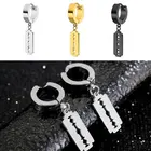 Серьги-подвески в стиле панк для мужчин и женщин, висячие ювелирные украшения в стиле хип-хоп, готика, лезвие для бритвы, в стиле K-POP сережки для подростков готика серьги мужские goblincore необычные серьги