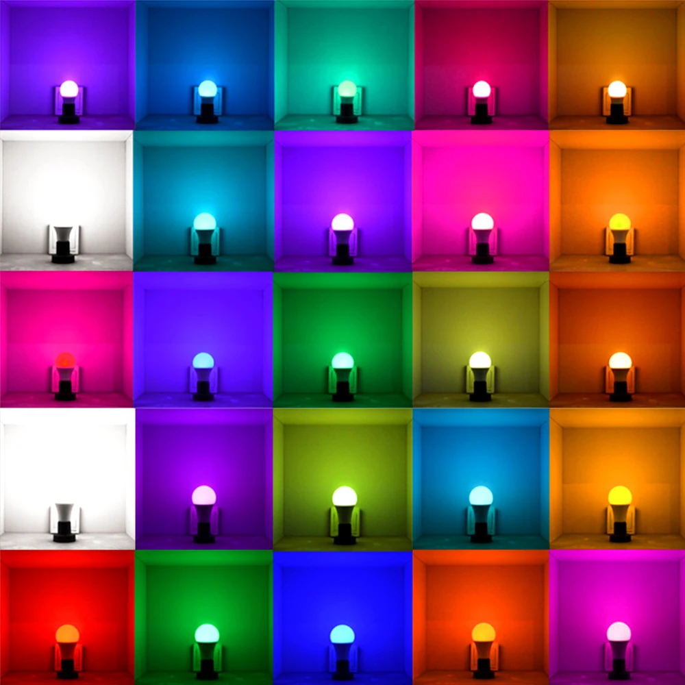 Светодиодный меняющийся RGB Волшебная светодиодная лампочка белый + 5 Вт 10 цвет 85 265