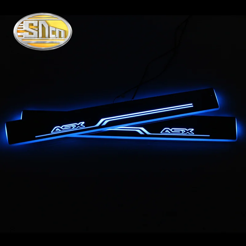 

SNCN 4PCS Car LED Door Sill For Mitsubishi ASX RVR 2011 - 2019 Ultra-thin Acrylic Dynamic LED Welcome Light Scuff Plate Pedal