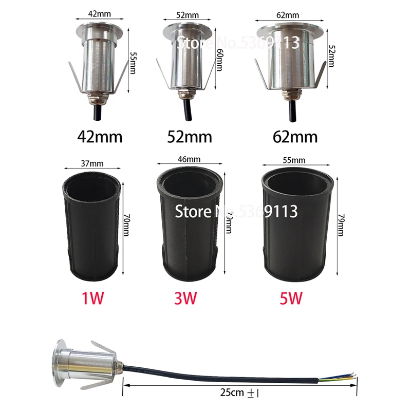 Светодиодный подземный светильник 1 Вт 3 5 наземный для сада дорожки торшер