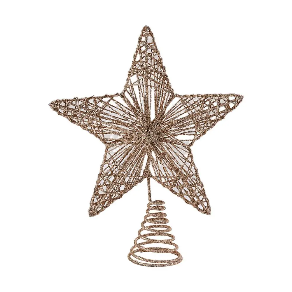 

Christmas Tree Top Star Three-Dimensional Five-Pointed Star Ornament Unique Glittering Suitable for Most Christmas Tree Styles