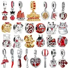 Бусина-Шарм для браслета Пандора Женская, красного цвета, 1 шт.