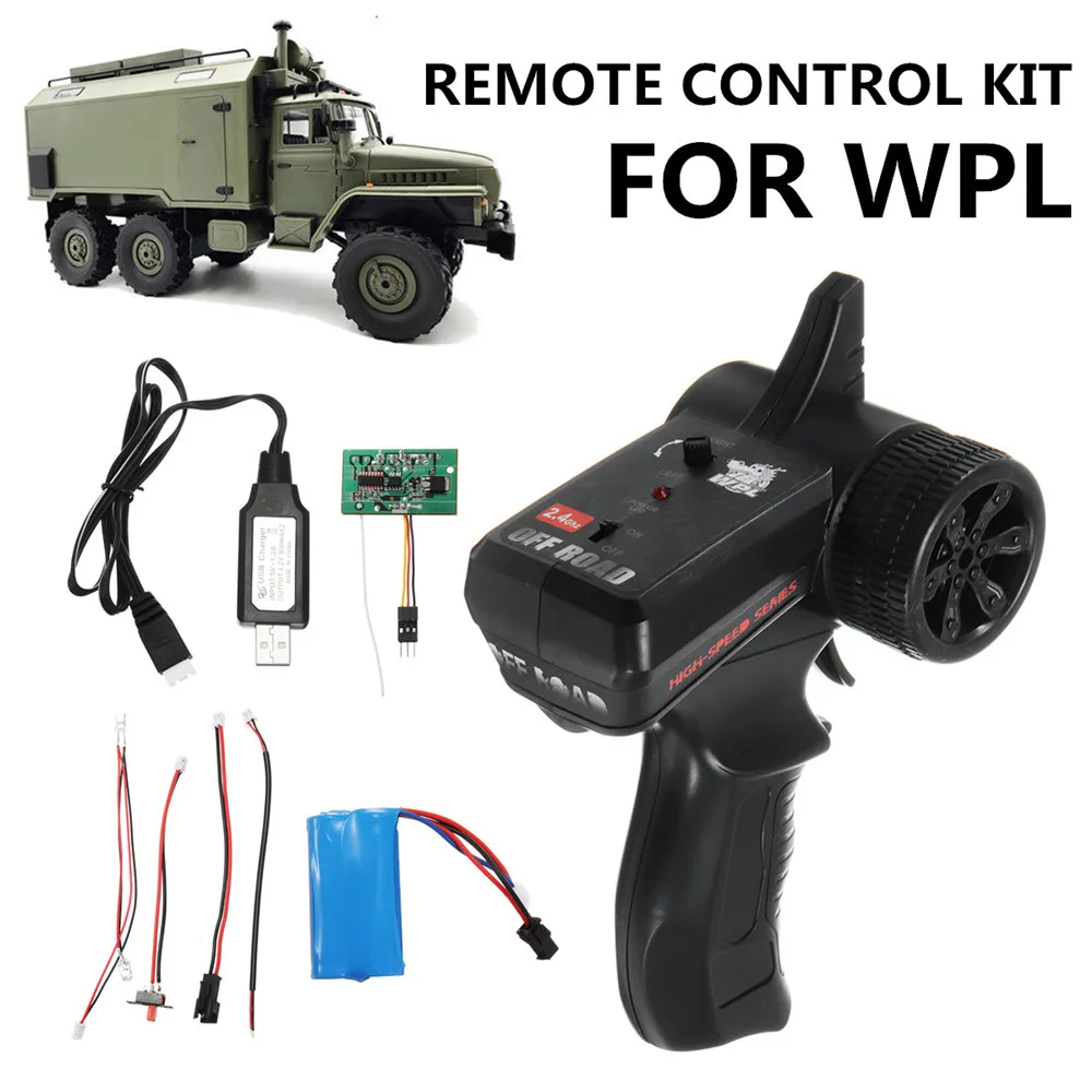 

8PCS WPL B36 B24 B16 C24 1/16 RC Car Parts Transmitter Receiver Board Battery USB Cable Wires Set Spare Parts Accessories