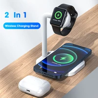2 in 1 magnetic wireless 15w qi fast charging brackets for iphone samsung huawei xiaomi mobile phone charging stand