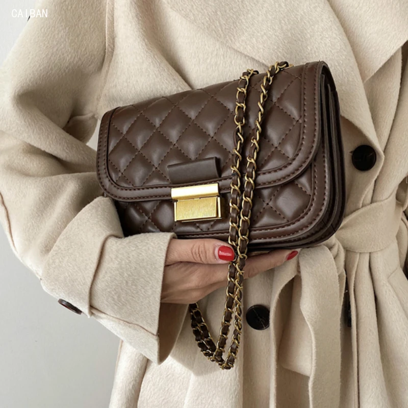 

Квадратная сумка-тоут в клетку, модная новинка 2021, качественная женская дизайнерская сумка из искусственной кожи, сумка-мессенджер на плечо...