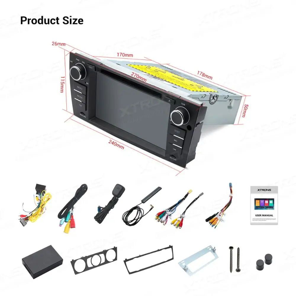 Автомобильный мультимедийный DVD-плеер XTRONS на Android 9 0 с 7 &quotэкраном GPS Wi-Fi TPMS OBD для BMW